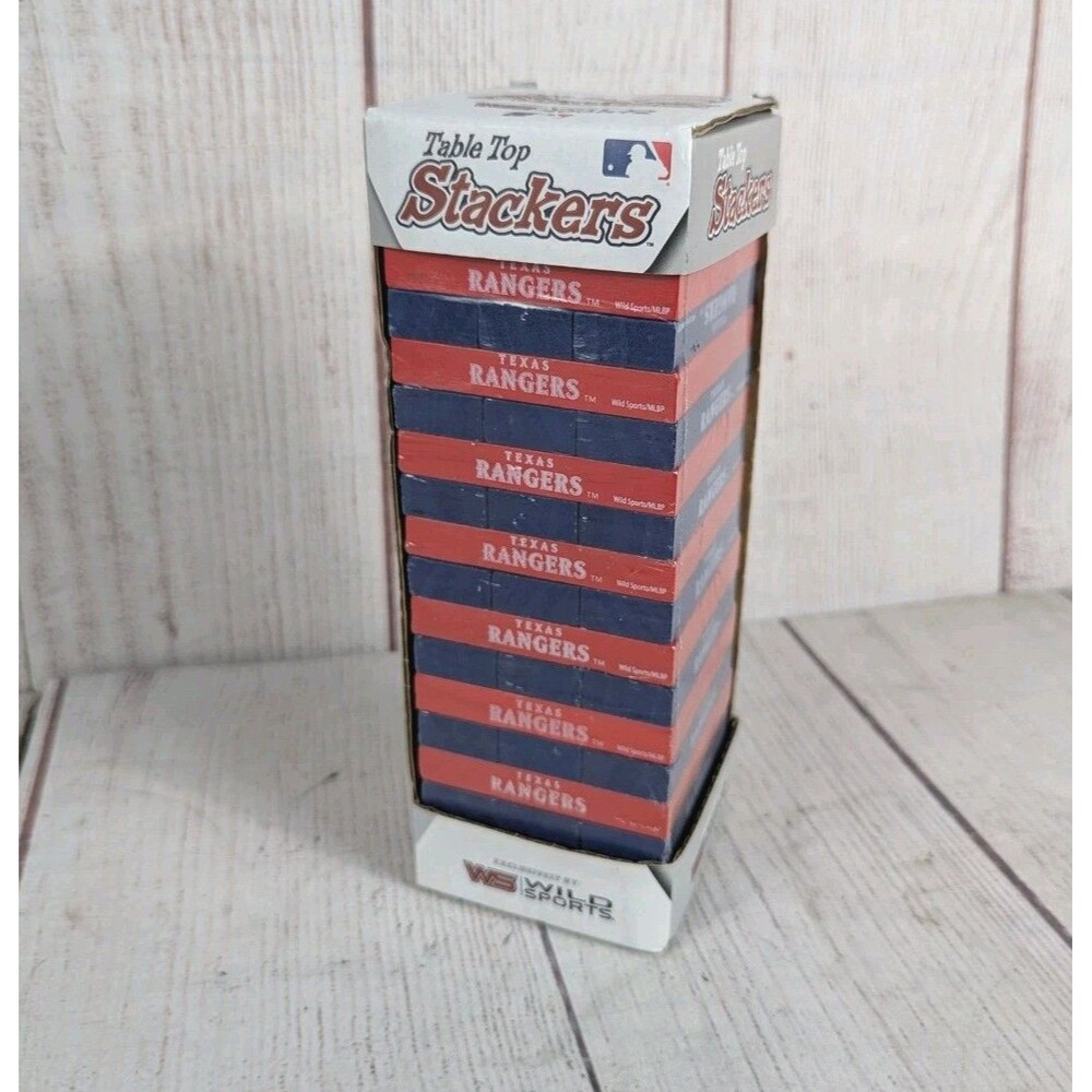 Texas Rangers MLB Tabletop Stackers Tower Building Game Tail Gate Baseball Gift